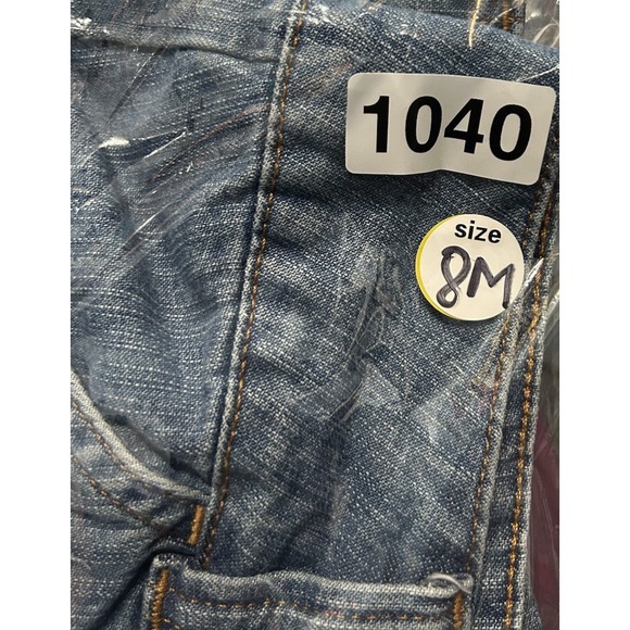 VF Jeanswear Women 8 Medium Blue Denim Pockets 100% Cotton Roll Tabs Shorts - Picture 8 of 8